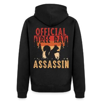 Chasseur d’écureuils Rat arboricole - Veste à capuche bio Premium Unisexe - noir - Dos - Nico (187cm)