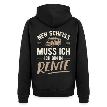 I have to give a shit, I'm retired in 2026 - Unisex Premium Organic Zip Hoodie - black - Back - Nico (187cm)