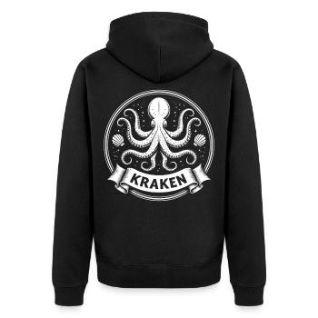 Kraken Krake Tintenfisch Octopus - Veste à capuche bio Premium Unisexe - noir - Dos - Nico (187cm)