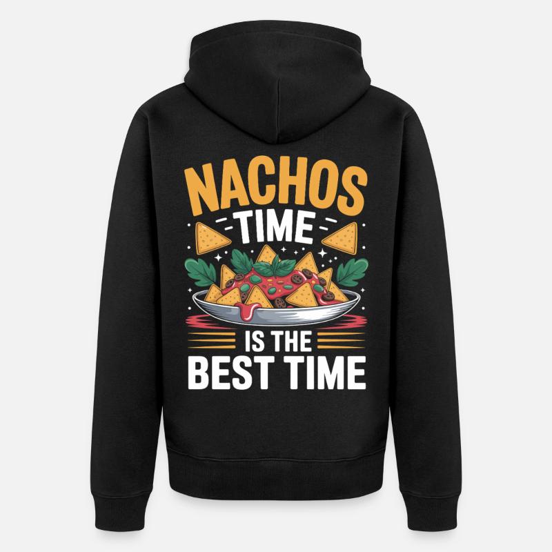 Nachos Mexicaine Tortilla Taco - Veste à capuche bio Premium Unisexe - noir