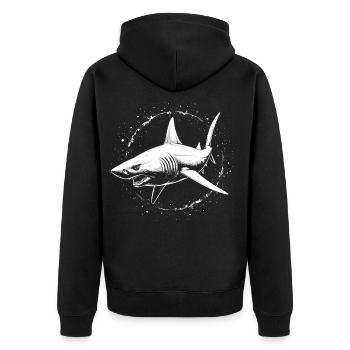 requin prédateur prédateur de l’océan - Veste à capuche bio Premium Unisexe - noir - Dos - Nico (187cm)