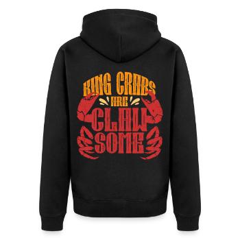 Alaska King Crab Claw Some King Crabs - Unisex Premium Organic Zip Hoodie - black - Back - Nico (187cm)
