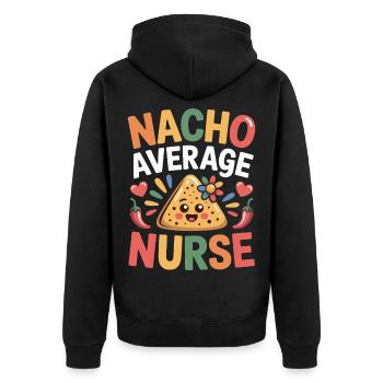Infirmière Tortilla Mexique - Veste à capuche bio Premium Unisexe - noir - Dos - Nico (187cm)