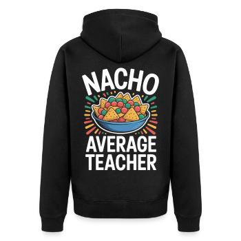 Nacho Enseignant Moyen Drôle Design - Veste à capuche bio Premium Unisexe - noir - Dos - Nico (187cm)