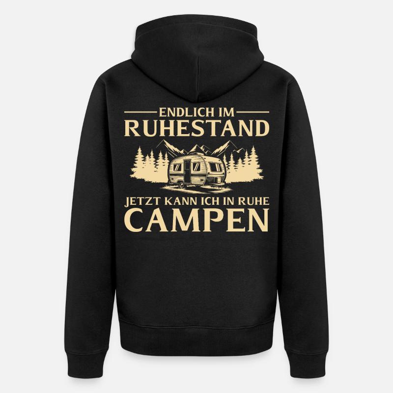 Endlich_im_Ruhestand_ _In_Ruhe_Campen - Veste à capuche bio Premium Unisexe - noir
