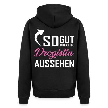 Seul un pharmacien peut avoir l’air aussi bien - Veste à capuche bio Premium Unisexe - noir - Dos - Nico (187cm)
