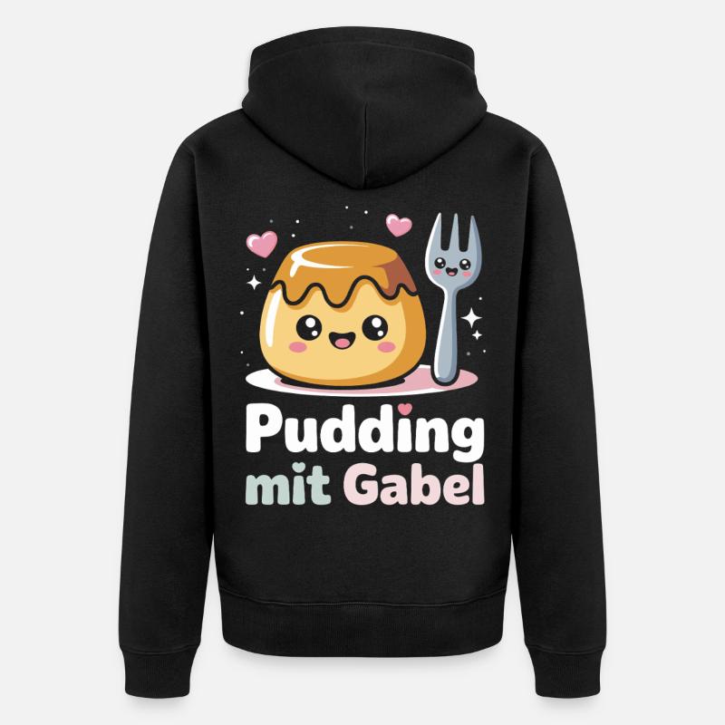 Pudding à la fourchette - Veste à capuche bio Premium Unisexe - noir