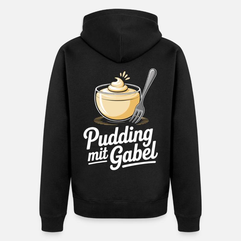 Pudding à la fourchette - Veste à capuche bio Premium Unisexe - noir