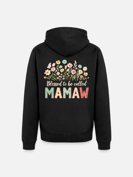 Gesegnet Mamaw genannt zu werden - Unisex Premium Organic Zip Hoodie - black