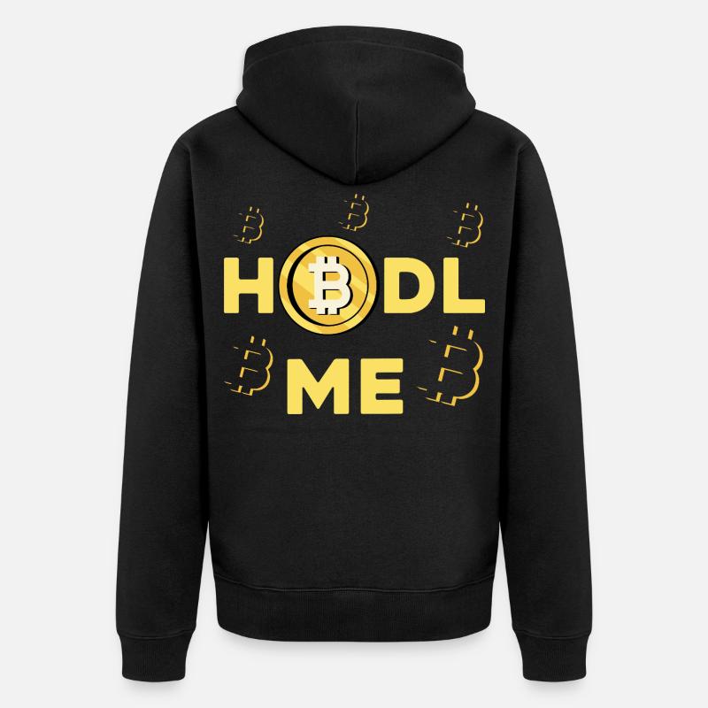 HODL ME Bitcoin Logo - Veste à capuche bio Premium Unisexe - noir