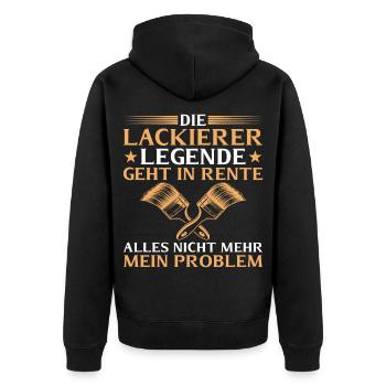 Cadeau de retraite - Légende du peintre en cadeau de retraite - Veste à capuche bio Premium Unisexe - noir - Dos - Nico (187cm)