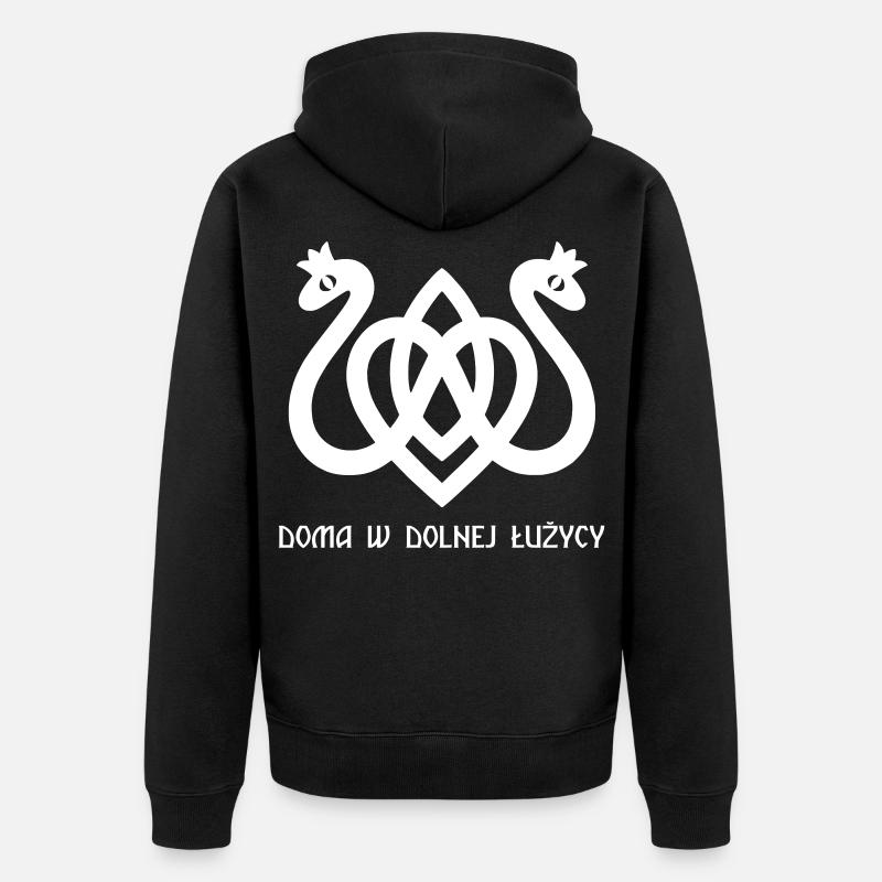 Coeur de serpent blanc - Veste à capuche bio Premium Unisexe - noir