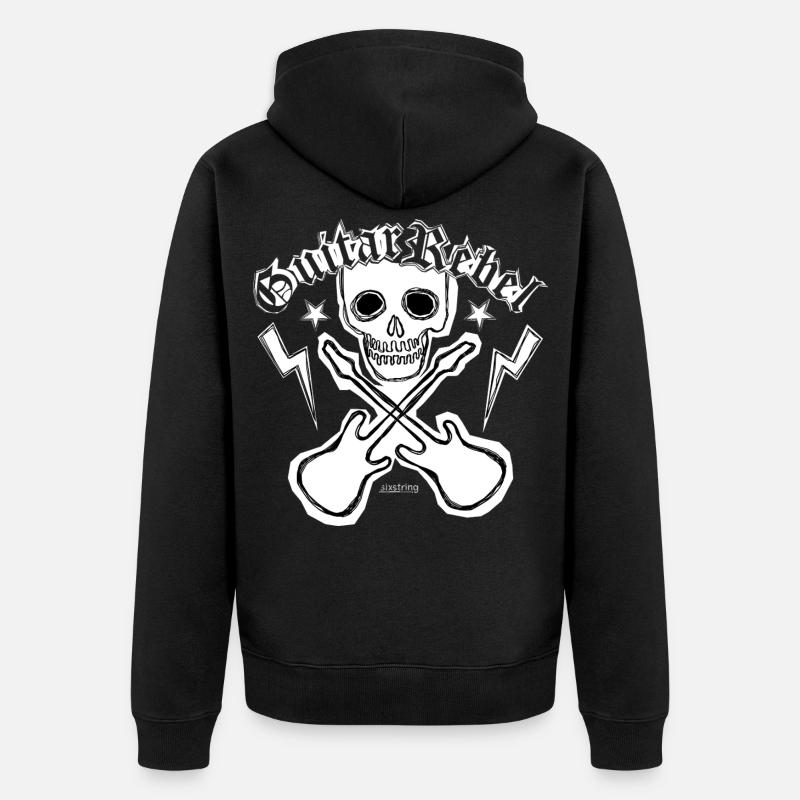 Guitare Rebel - Patchstyle - Veste à capuche bio Premium Unisexe - noir