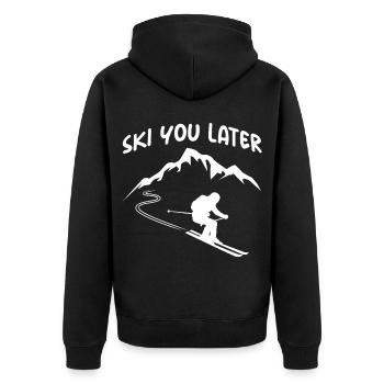 Ski You Later Après Ski Party Crew Ski Neige Ski - Veste à capuche bio Premium Unisexe - noir - Dos - Nico (187cm)