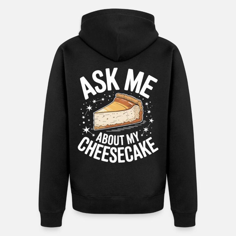 Demande-moi mon cheesecake - Veste à capuche bio Premium Unisexe - noir