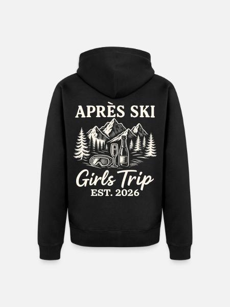Après Ski Girls Trip 2026 - Unisex Premium Organic Zip Hoodie - black