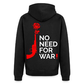 Pas de guerre - Veste à capuche bio Premium Unisexe - noir - Dos - Nico (187cm)