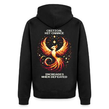 Les chances de coup critique augmentent après une défaite | RPG Roguelike - Veste à capuche bio Premium Unisexe - noir - Dos - Nico (187cm)
