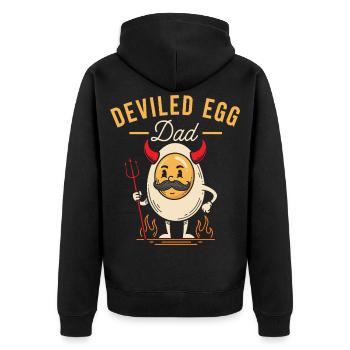 Deviled Egg Dad Thanskgiving Dinner - Unisex Premium Organic Zip Hoodie - black - Back - Nico (187cm)