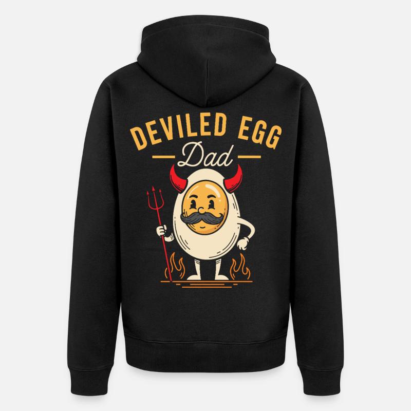 Deviled Egg Dad Thanskgiving Dinner - Unisex Premium Organic Zip Hoodie - black