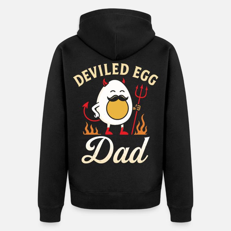 Deviled Egg Dad Thanskgiving Dinner - Unisex Premium Organic Zip Hoodie - black