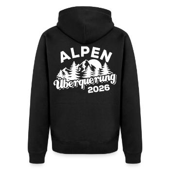 Traversée des Alpes 2026 - Randonnée - Veste à capuche bio Premium Unisexe - noir - Dos - Nico (187cm)