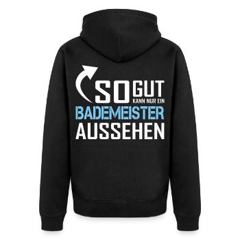 Seul un sauveteur peut avoir l’air aussi bien - Veste à capuche bio Premium Unisexe - noir - Dos - Nico (187cm)