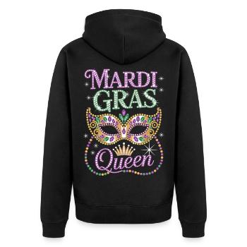 Chemise Mardi Gras Queen Masks - Veste à capuche bio Premium Unisexe - noir - Dos - Nico (187cm)