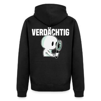 Détective - Veste à capuche bio Premium Unisexe - noir - Dos - Nico (187cm)