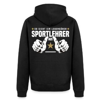Gymnaste - Veste à capuche bio Premium Unisexe - noir - Dos - Nico (187cm)