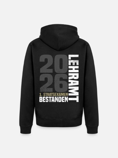 1st State Examination Teacher Training 2026 - Unisex Premium Organic Zip Hoodie - black
