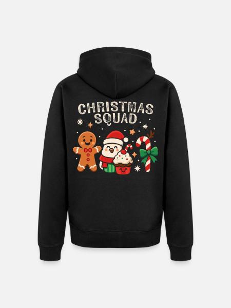 Escouade de Noël - Funny Candy - Veste à capuche bio Premium Unisexe - noir