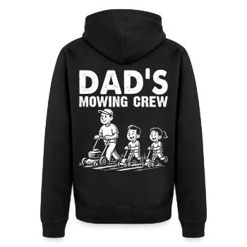 L’équipe de tonte de papa - Veste à capuche bio Premium Unisexe - noir - Dos - Nico (187cm)