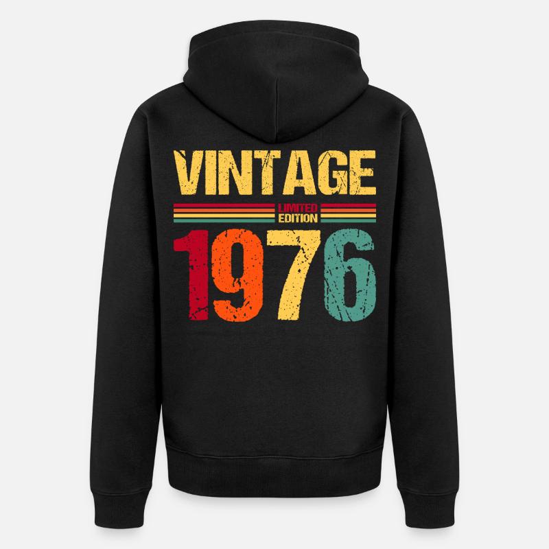50e anniversaire édition limitée 1976 - Veste à capuche bio Premium Unisexe - noir