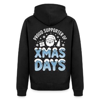 Xmas Days Supporters - Unisex Premium Organic Zip Hoodie - black - Back - Nico (187cm)