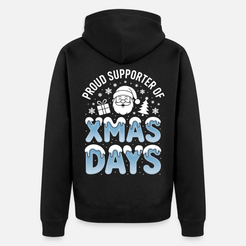 Partisans des jours de Noël - Veste à capuche bio Premium Unisexe - noir