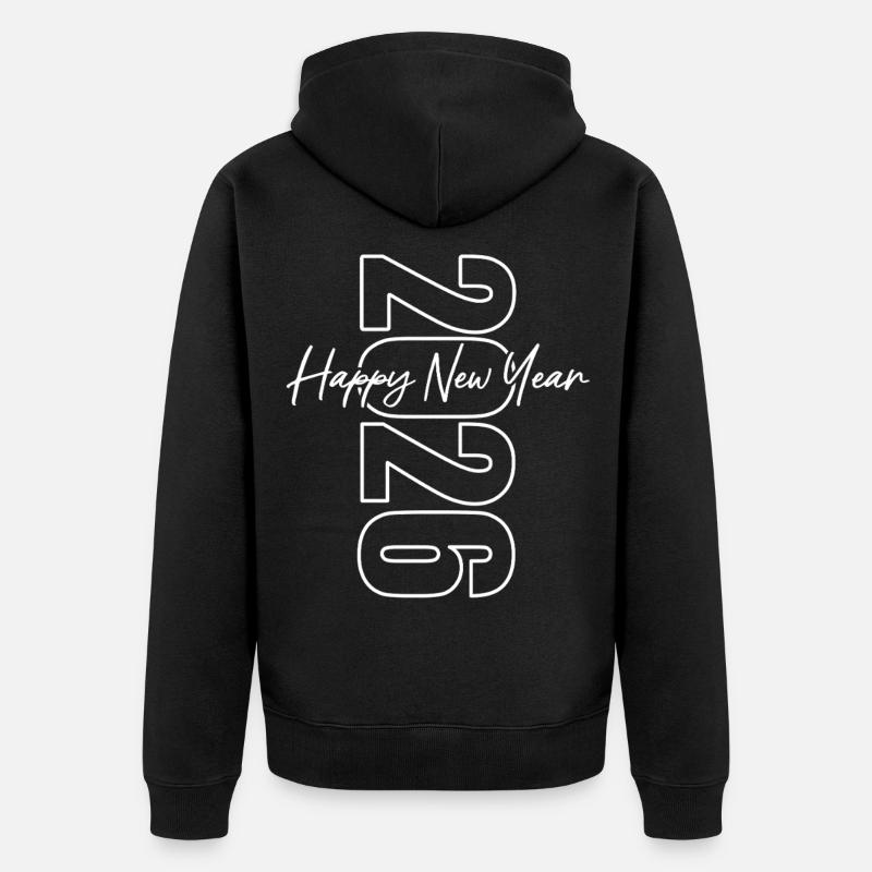 Bonne Année 2026 - Veste à capuche bio Premium Unisexe - noir