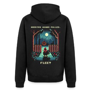 Aggro Tiré | Activer le vol ? - Veste à capuche bio Premium Unisexe - noir - Dos - Nico (187cm)