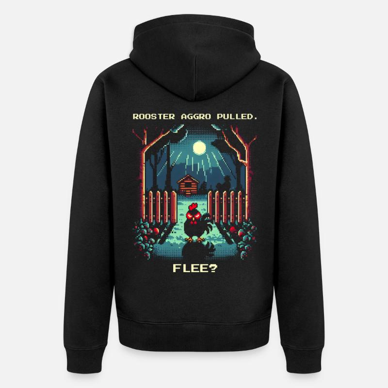 Aggro Pulled | Activate flight? - Unisex Premium Organic Zip Hoodie - black