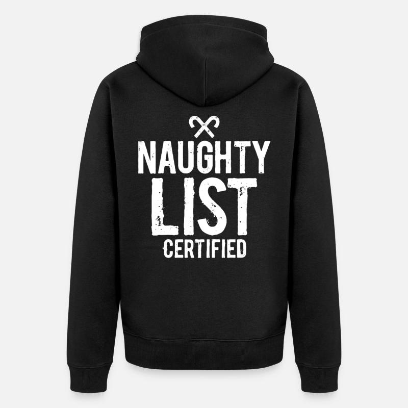Certifié Naughty List - Veste à capuche bio Premium Unisexe - noir