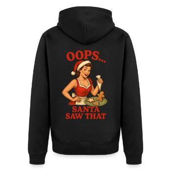 Oups le Père Noël a vu ça - Veste à capuche bio Premium Unisexe - noir - Dos - Nico (187cm)