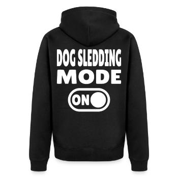 Mode traîneau à chiens activé - Chien de traîneau - Veste à capuche bio Premium Unisexe - noir - Dos - Nico (187cm)