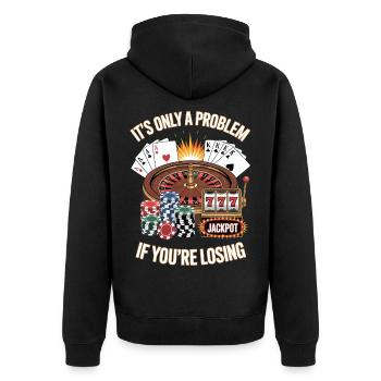 Ce n’est un problème que si vous perdez des vêtements - Veste à capuche bio Premium Unisexe - noir - Dos - Nico (187cm)