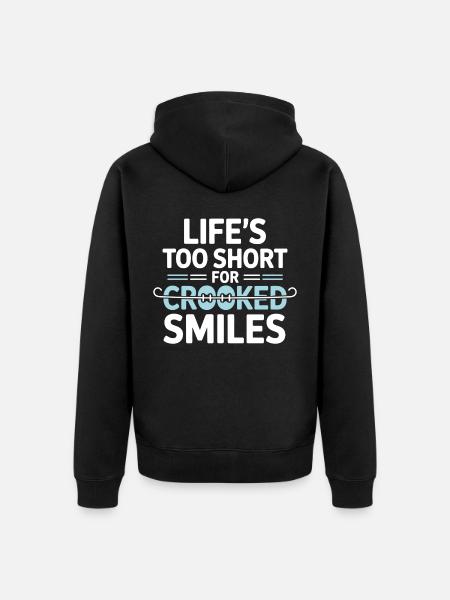 Dental Professional Straight Alignment Motivation  - Unisex Premium Organic Zip Hoodie - black