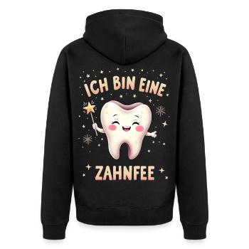 Don de dentiste costume de Fée des dents Baguette dentaire - Veste à capuche bio Premium Unisexe - noir - Dos - Nico (187cm)