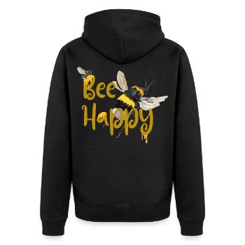 T-shirt cadeau Bumblebee Happy Pun Honey - Veste à capuche bio Premium Unisexe - noir - Dos - Nico (187cm)