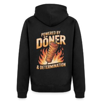 Doner Kebab Humour - Veste à capuche bio Premium Unisexe - noir - Dos - Nico (187cm)