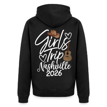 Voyage entre filles Nashville 2026 - Veste à capuche bio Premium Unisexe - noir - Dos - Nico (187cm)