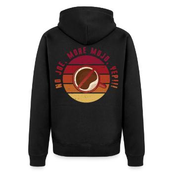 Kaffeeentzug Koffeinfrei Ex-Kaffeetrinker - Unisex Premium Bio Zip Hoodie - Schwarz - Hinten - Nico (187cm)