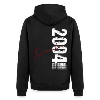 21st Birthday Original December Volume 2004 - Unisex Premium Organic Zip Hoodie - black - Back - Nico (187cm)